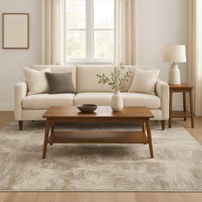BURLINGTON DECO 3283C00-HG-POL. WHITE-DARK BEIGE RUGS