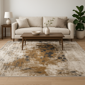 BURLINGTON EVA 3367C00-CC-TAUPE-DARK GOLD RUGS