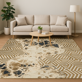 CALYPSO CARPET GEOMETRIC HERRINGBONE BROWN  X