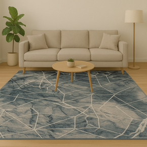 CALYPSO CARPET GEOMETRIC WAVES BLUE C