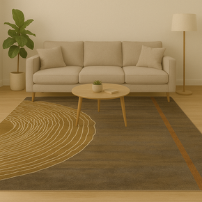 CALYPSO CARPET GEOMETRIC CIRCLE CUT YELLOW C
