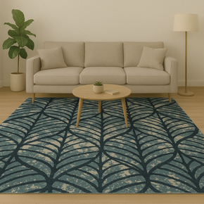 CALYPSO CARPET GEOMETRIC WAVES DARK BLUE  L