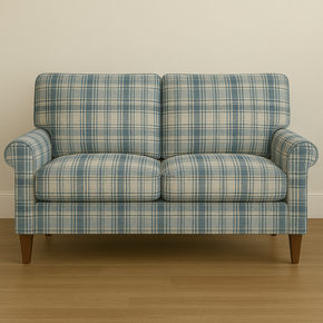 CINTHIA FABRIC  CHECK IN BLUE BEIGE