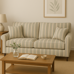 CINTHIA STRIPE UPHOLSTERY POLYESTER VIS LINEN  FABRIC
