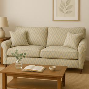 CINTHIA CHECK  YELLOW   ZIGZAG POLYESTER  LINEN FABRICS
