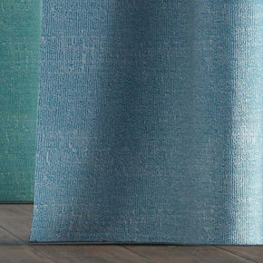 CLINTON JACQUARD POLYESTER  TEXTURE BLUE MAIN CURTAIN FABRIC