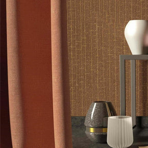 CLINTON JACQUARD BROWN TEXTURE MAIN CURTAIN  FABRIC