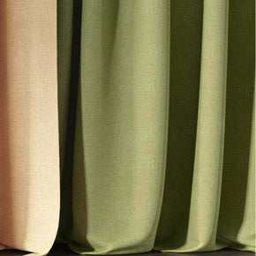 CLINTON JACQUARD GREEN  PLAIN POLYESTER  MAIN CURTAIN  FABRIC