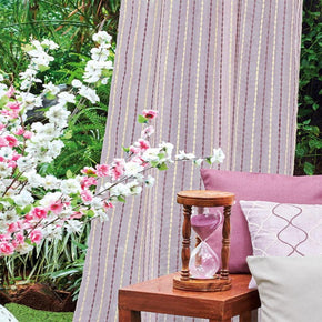 CROWN EMBROIDERY LINE SHEER CURTAIN FABRIC
