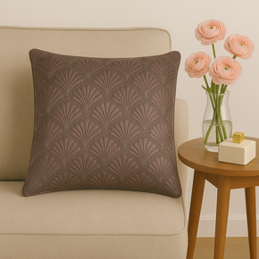 VELVET QUILTING  EMBROIDED CUSHION COVER