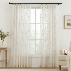 ELEGANT 32536 Embroidery Sheer  Curtain Fabric