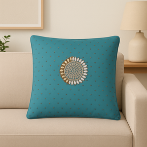VELVET FABRIC PEARL  DECORATE CUSHION COVER