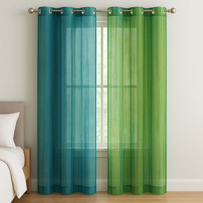 ICON POLYESTER STRIPE  SHEER  CURTAIN FABRIC