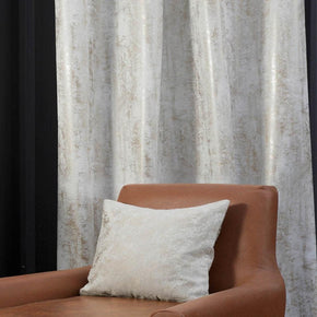 DIMENSION FOIL OFF WHITE SHEER CURTAIN FABRICS