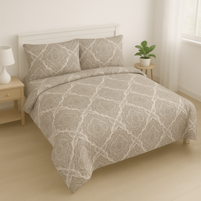 ELDORA AW BEDSHEET SUPER KING SIZE GEOMETRIC COTTON  SUPER SOFT