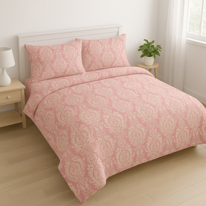 ELDORA AW SUPER SOFT PRINTED COTTON GEOMETRIC RED SUPER KING SIZE  BEDSHEET
