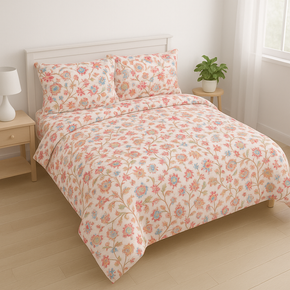 ELDORA AW COTTON PRINTED FLORAL PINK  SUPER KING SIZE  BEDSHEET