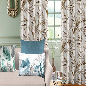 EXPRESSION  PRINT POLYESTER BIG LEAF  MAIN CURTAIN FABRIC
