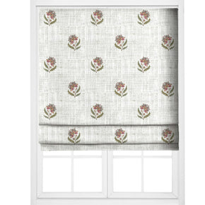 DURBAR LINES-Alluring  PRINTED RED FLOWER  BLINDS