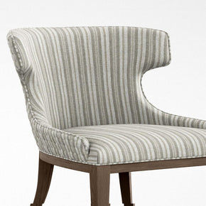 Geometric Fineprint upholstery stripe light gray fabrics