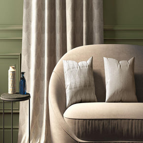 GLOVANNI JACQUARD TREE MAIN CURTAIN BEIGE  FABRIC