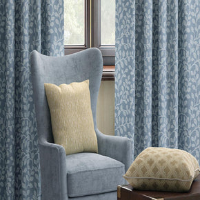 HILTON JACQUARD LEAF MAIN CURTAIN  FABRIC