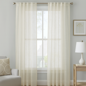 Stunning Sheer Curtain Fabric Plain Design 31417