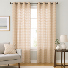 Stunning Sheer Curtain Fabric checks Design 31427