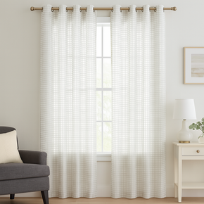 Stunning Sheer Curtain Fabric checks Design 31445