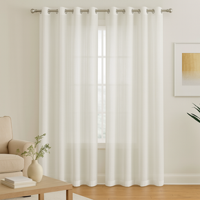 Stunning Sheer Curtain Fabric Plain Design 31407