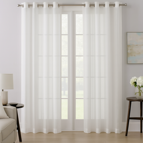 Stunning Sheer Curtain Fabric STRIPE 2 DESIGN 31405