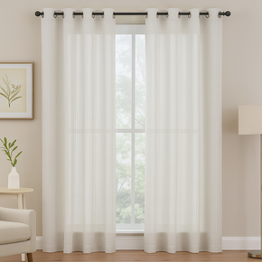 Stunning Sheer Curtain Fabric STRIPE DESIGN 31415