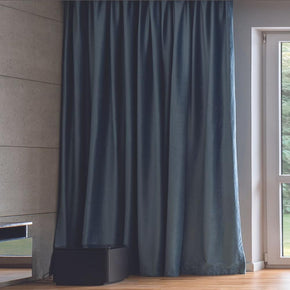 ULTRA DEMOUT POLYESTER PLAIN BLUE  CURTAIN  FABRICS
