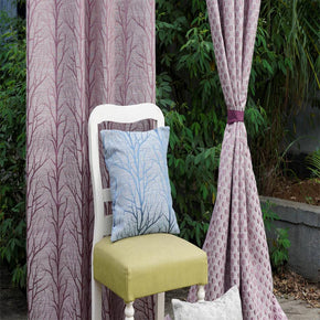 KONARK JACQUARD TREE PINK  MAIN CURTAIN FABRICS