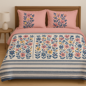 LAVENDER BEDSHEET PRINTED SUPER KING SIZE BEDSHEET  100% COTTON SUPER SOFT