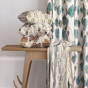 OCEAN PRINT POLYESTER ABSTRACT FLOWER BLUE  MAIN CURTAIN FABRIC