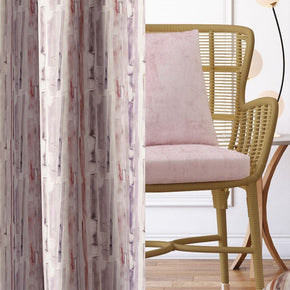 OCEAN POLYESTER STRIPE MAIN PINK  MAIN CURTAIN PRINT FABRIC