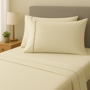 Oscar 100% cotton double bedsheet set : 400 103A Turtledove SM