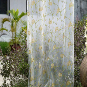 SINTRA EMBROIDERY BIG FLOWER  SHEER CURTAIN  FABRIC 29029