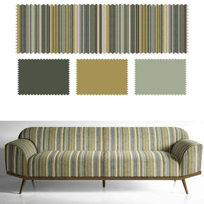 VELVET STRIPES POLYESTER UPHOLSTERY CHECK BEIGE  VT II - 206