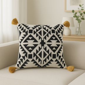 Abstract - Cushion cover GEOMETRIC WITH BROWN TAIL