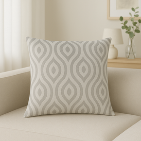 DAX MONACO ETERNAL LIGHT GREY POLYESTER CUSHION FABRICS
