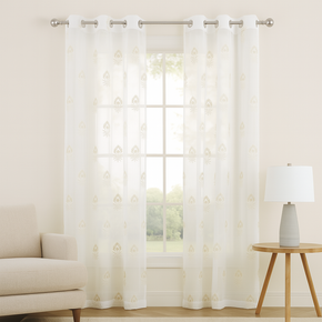ELEGANT 32540 Embroidery Sheer  Curtain Fabric