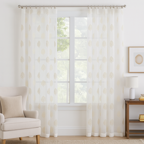 ELEGANT 32530 Embroidery Sheer  Curtain Fabric