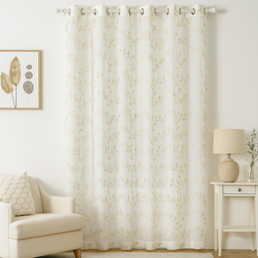 ELEGANT 32526 Embroidery Sheer  Curtain Fabric