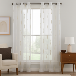 ELEGANT 32521 Embroidery Sheer  Curtain Fabric