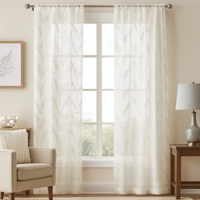 ELEGANT 32532 Embroidery Sheer  Curtain Fabric