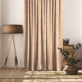 UPLANDS TEXTURE BROWN POLYESTER  CURTAINS FABRIC