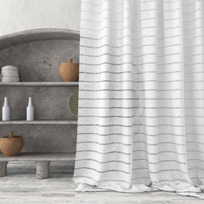 FLAIR LINEN  STRIPES POLYESTER SHEERS CURTAIN FABRICS  03