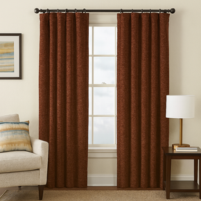LUCENT VELVET FINISH BROWN MAHARAJA PT CURTAIN FABRICS